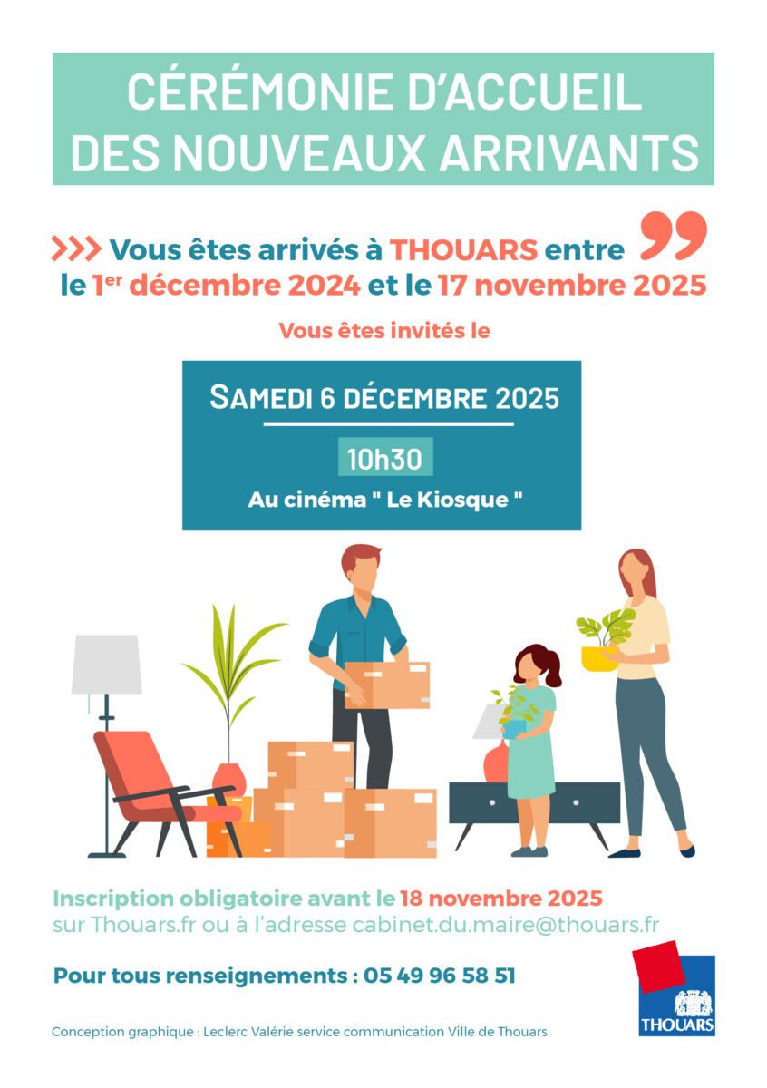 Inscription à la cérémonie d’accueil des nouveaux arrivants 2025