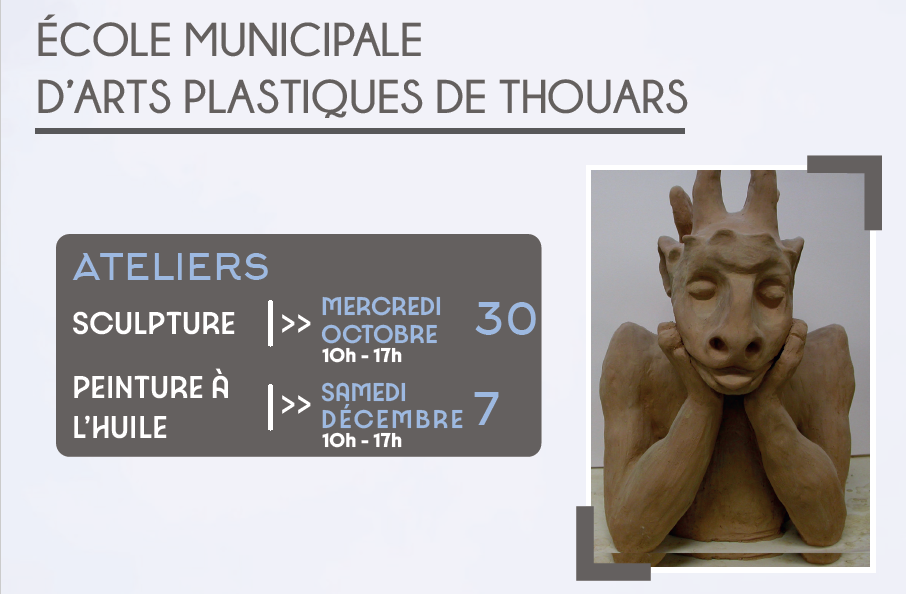 Participez aux ateliers de l’École Municipale d’Arts Plastiques de Thouars !