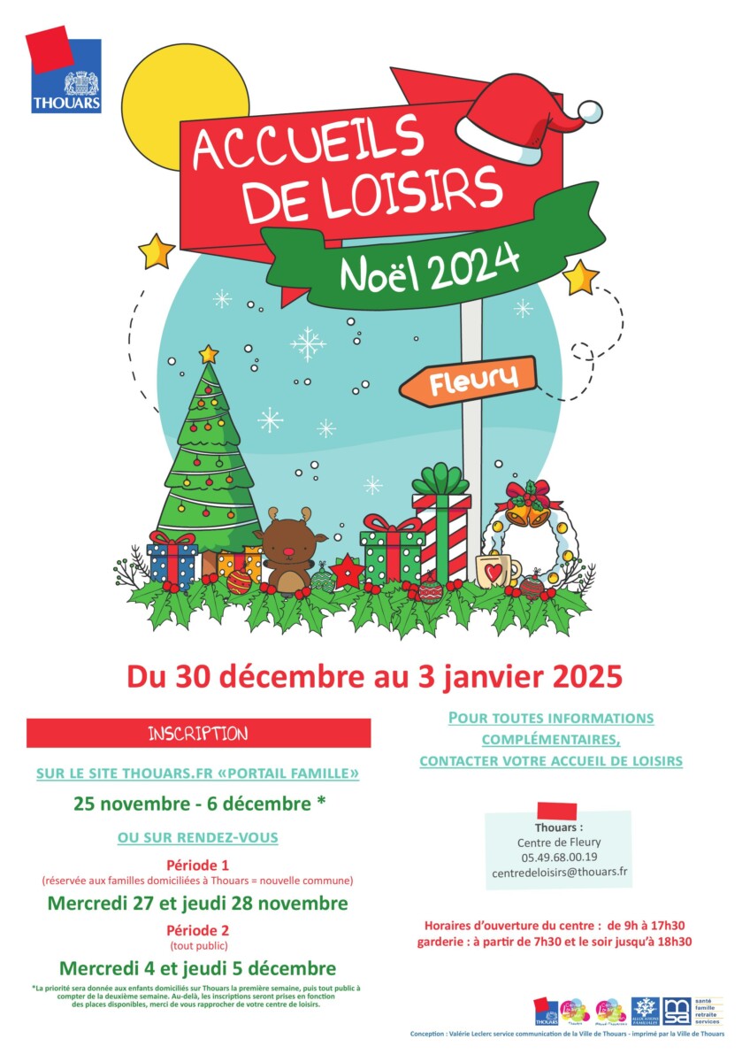 Accueils de Loisirs pour les Vacances de Noël 2024