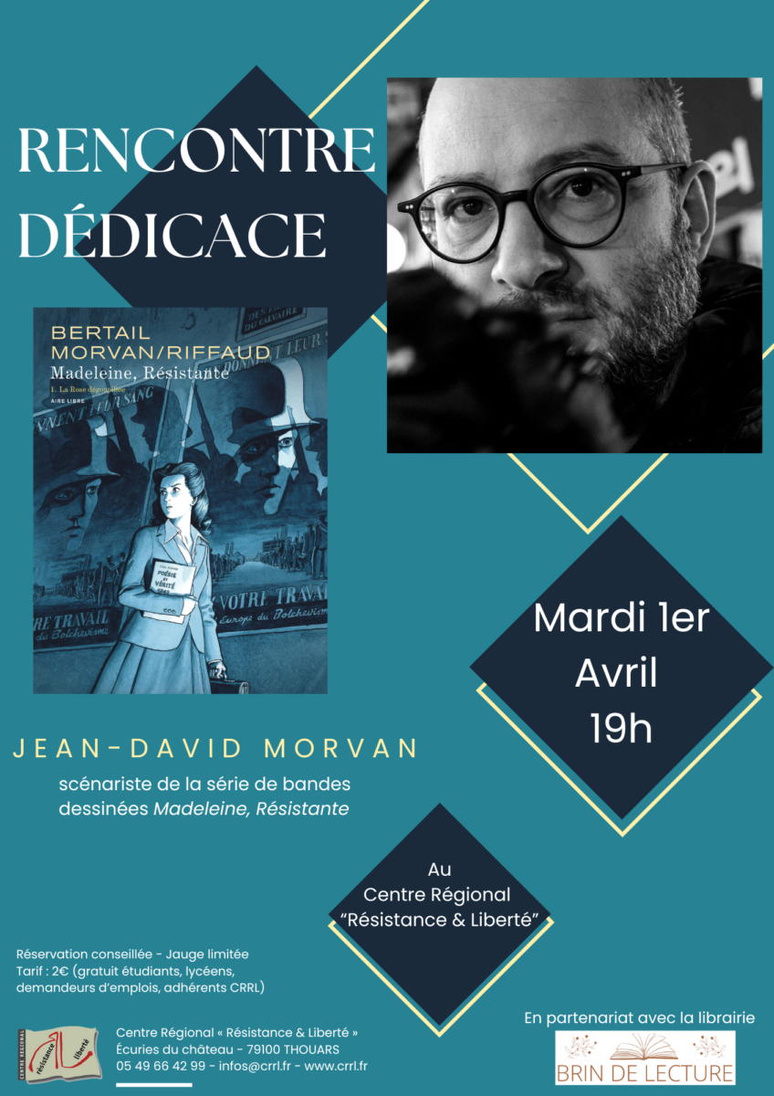 RENCONTRE-DÉDICACE Jean-David Morvan, scénariste Mardi 1er Avril – 19h