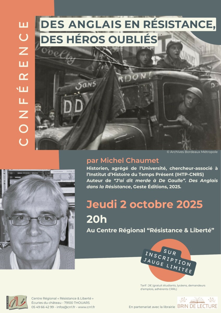 Conférence : Des Anglais en Résistance, des héros oubliésConférence : Des Anglais en Résistance, des héros oubliés