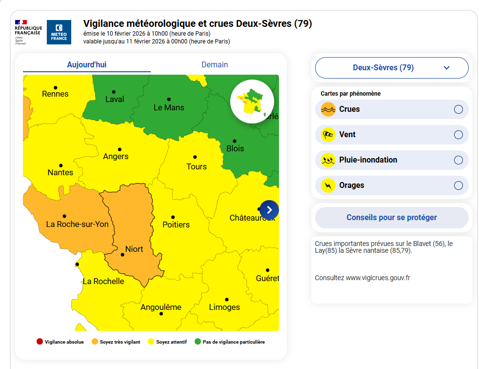 Alerte orange crues – Soyez vigilants