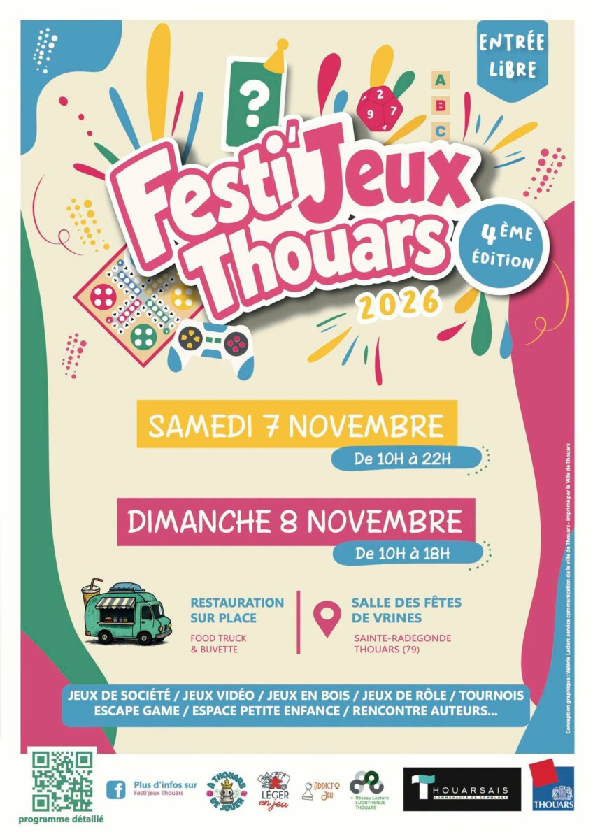 Festi’Jeux Thouars revient les 7 et 8 novembre pour une 4e édition