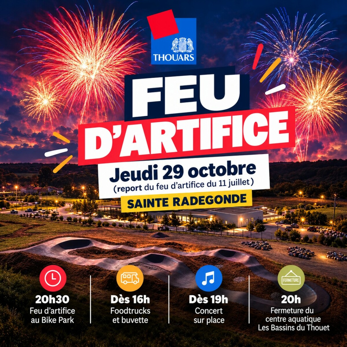 Jeudi 29 octobre – Feu d&rsquo;artifice à Sainte Radegonde